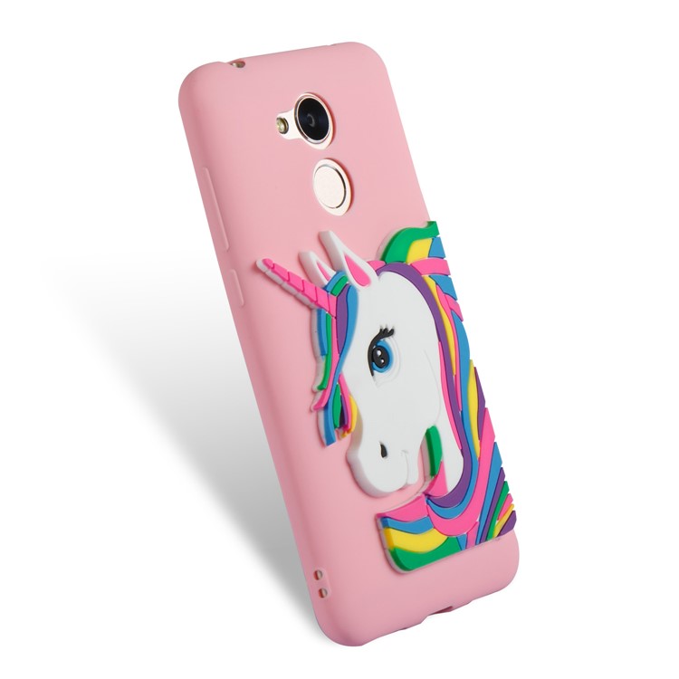 Lovely 3D Unicorn Soft TPU Phone Casing for Huawei Honor 6A / 5C pro - Pink-6