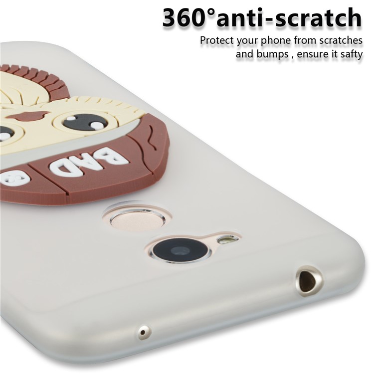 Lovely 3D Male Owl TPU Mobile Phone Case Accessory for Huawei Honor 6A / 5C pro - White-2