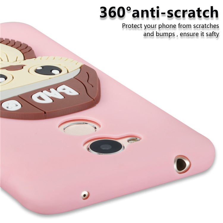 Lovely 3D Male Owl TPU Protection Cover Shell for Huawei Honor 6A / 5C pro - Pink-2