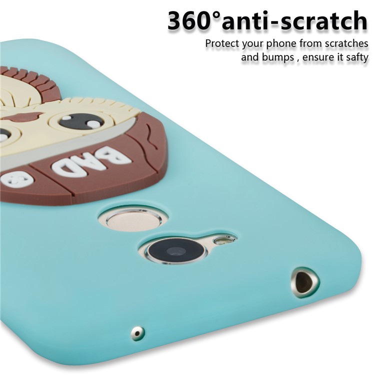 Lovely 3D Male Owl TPU Phone Casing for Huawei Honor 6A / 5C pro - Baby Blue-2
