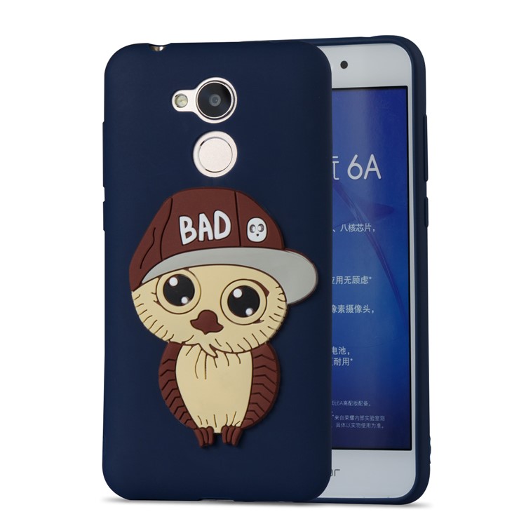 Lovely 3D Male Owl TPU Protective Shell for Huawei Honor 6A / 5C pro - Dark Blue-5