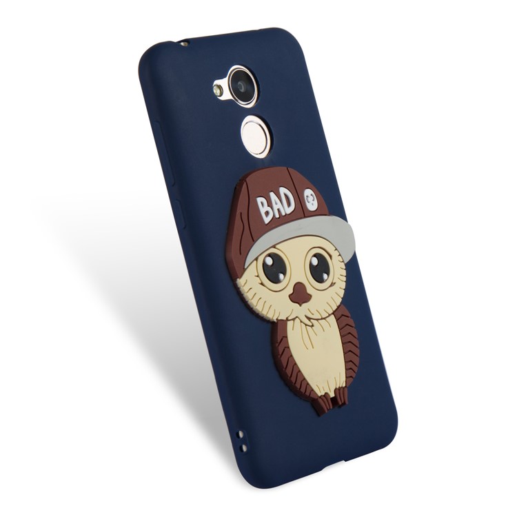 Lovely 3D Male Owl TPU Protective Shell for Huawei Honor 6A / 5C pro - Dark Blue-6