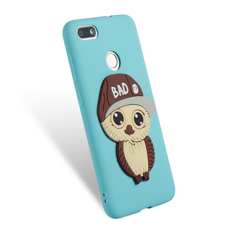 Cute 3D Male Owl TPU Soft Phone Casing for Huawei P9 lite mini/Y6 Pro (2017)/Enjoy 7 - Baby Blue-6