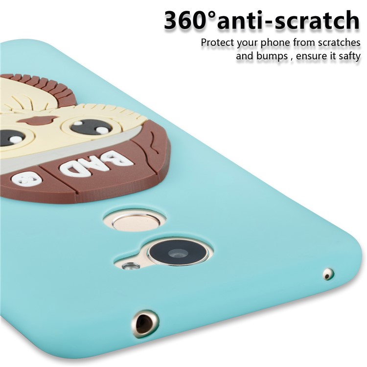 Cute 3D Male Owl TPU Soft Mobile Phone Case for Huawei Enjoy 7 Plus/Y7 (2017)/Y7 Prime - Baby Blue-2