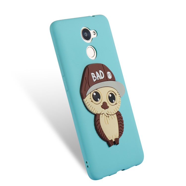 Cute 3D Male Owl TPU Soft Mobile Phone Case for Huawei Enjoy 7 Plus/Y7 (2017)/Y7 Prime - Baby Blue-6
