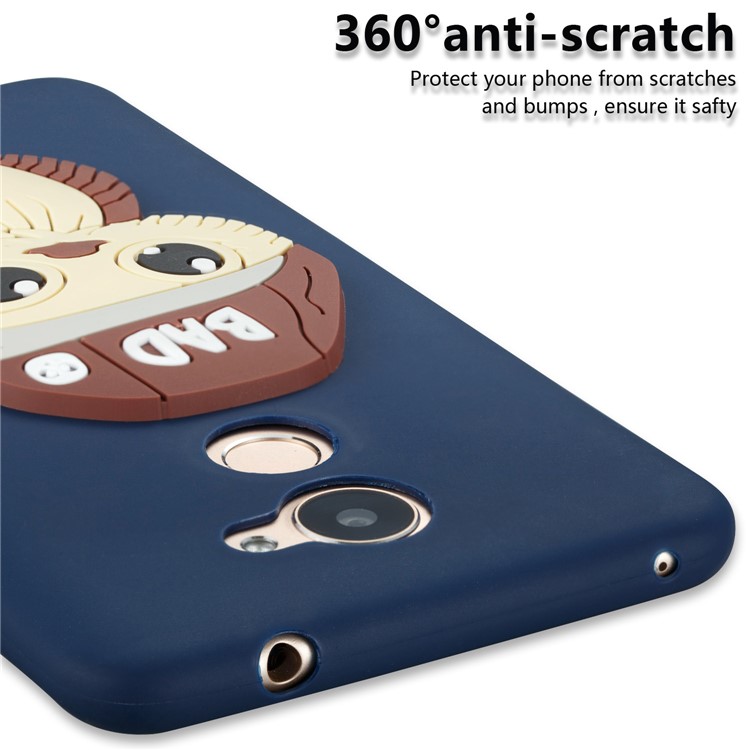 Cute 3D Male Owl TPU Soft Cell Phone Case for Huawei Enjoy 7 Plus/Y7 (2017)/Y7 Prime - Dark Blue-2