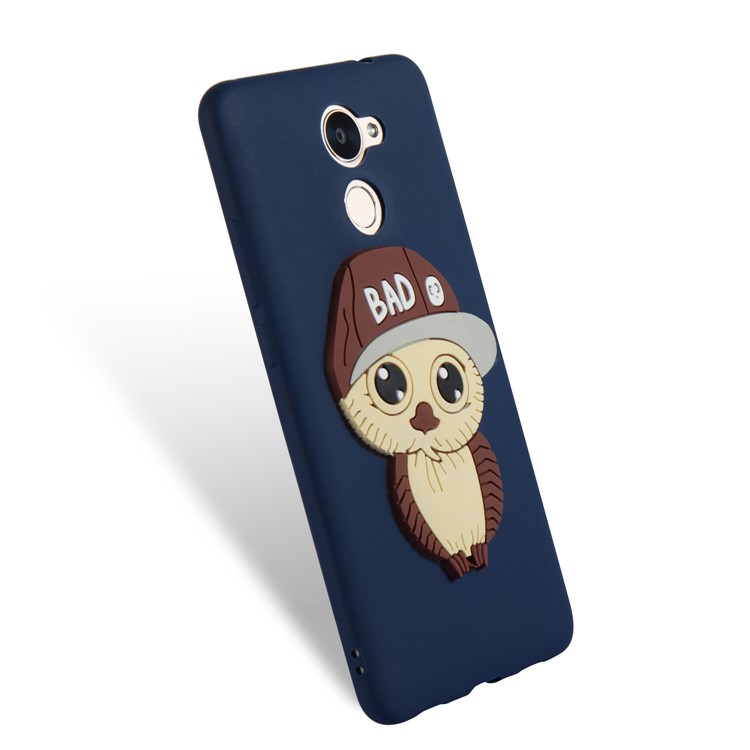 Cute 3D Male Owl TPU Soft Cell Phone Case for Huawei Enjoy 7 Plus/Y7 (2017)/Y7 Prime - Dark Blue-6