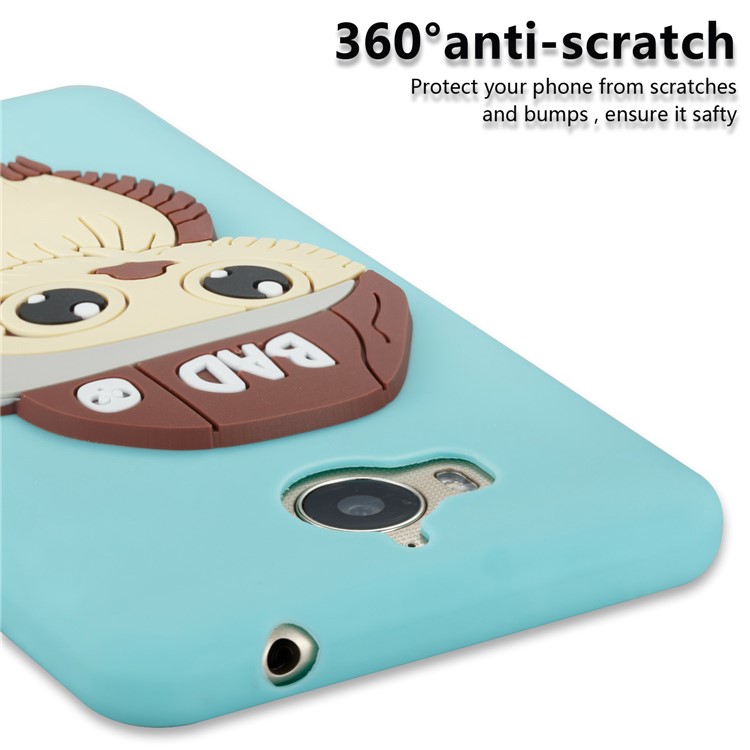 Lovely 3D Male Owl TPU Back Phone Cover Shell for Huawei Y6 (2017)/Y5 (2017) - Baby Blue-2