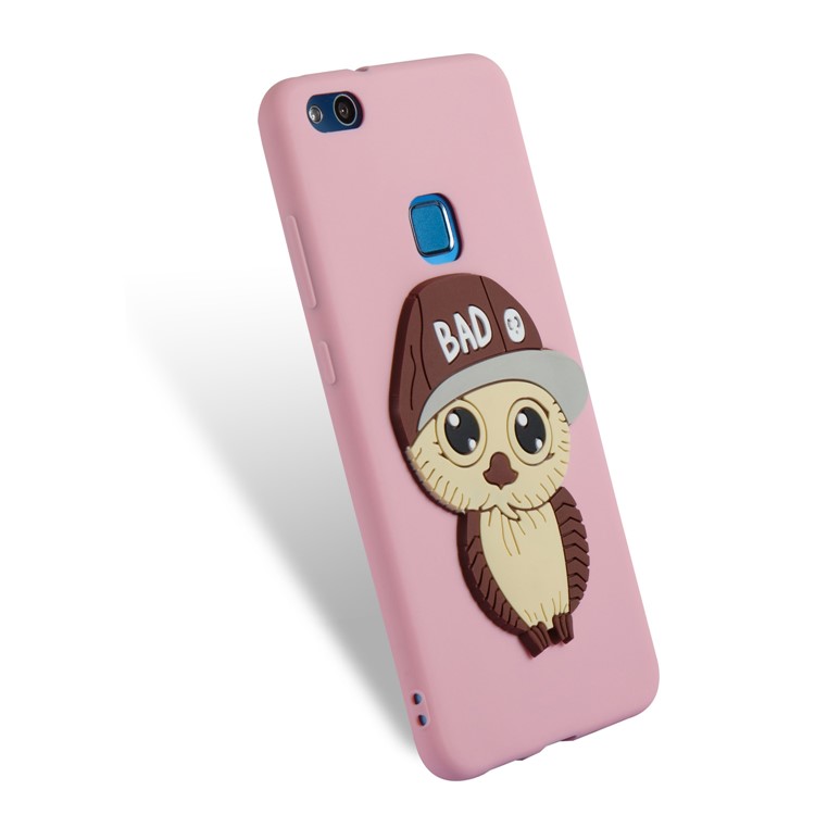 Lovely 3D Male Owl TPU Protection Cell Phone Case for Huawei P10 Lite - Pink-6