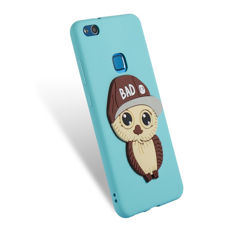 Lovely 3D Male Owl TPU Protector Cell Phone Cover for Huawei P10 Lite - Baby Blue-6