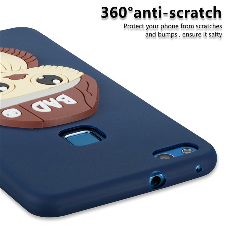 Lovely 3D Male Owl Soft TPU Mobile Phone Shell for Huawei P10 Lite - Dark Blue-2