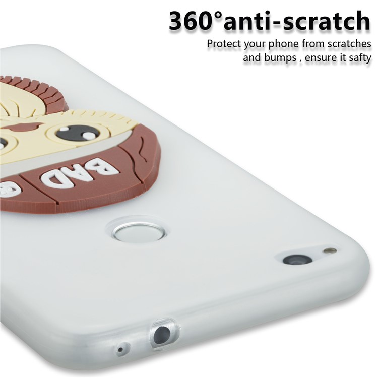 Cute 3D Male Owl TPU Soft Phone Cover for Huawei P8 Lite (2017)/Honor 8 Lite - White-2