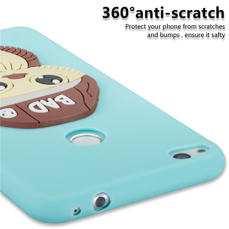 Cute 3D Male Owl TPU Soft Mobile Phone Case for Huawei P8 Lite (2017)/Honor 8 Lite - Baby Blue-3