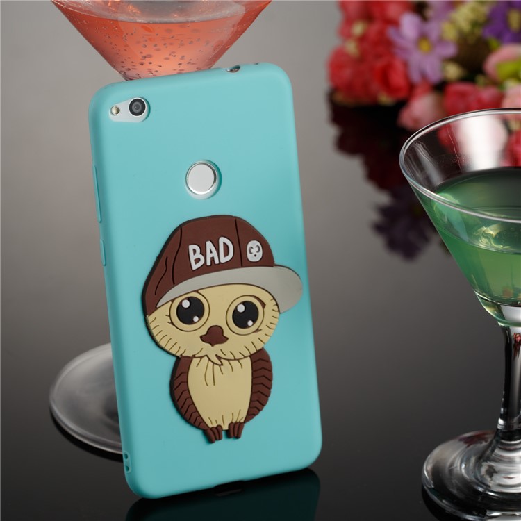 Cute 3D Male Owl TPU Soft Mobile Phone Case for Huawei P8 Lite (2017)/Honor 8 Lite - Baby Blue-7