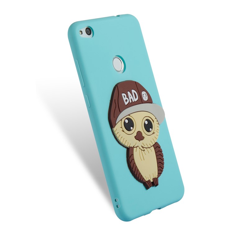 Cute 3D Male Owl TPU Soft Mobile Phone Case for Huawei P8 Lite (2017)/Honor 8 Lite - Baby Blue-11