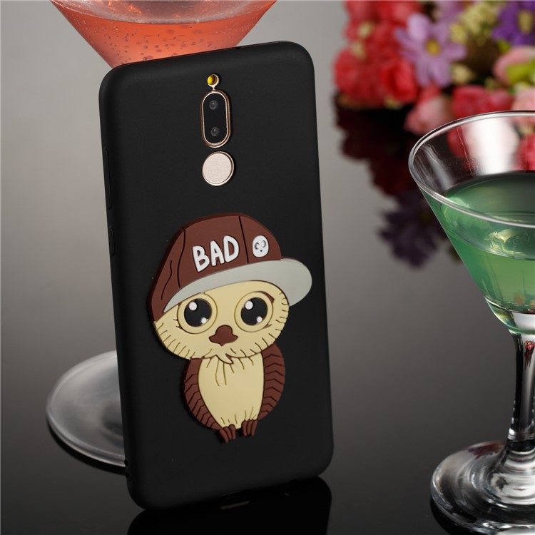 Cute 3D Male Owl Patterned TPU Phone Case for Huawei Mate 10 Lite / Maimang 6 / nova 2i / Honor 9i (India) - Black-4