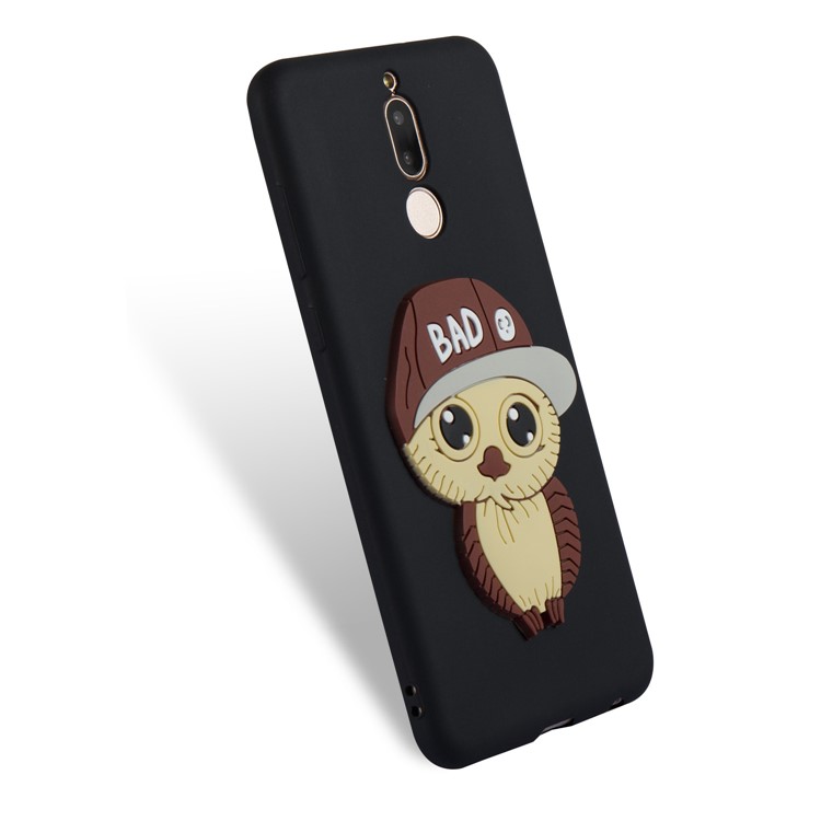 Cute 3D Male Owl Patterned TPU Phone Case for Huawei Mate 10 Lite / Maimang 6 / nova 2i / Honor 9i (India) - Black-6