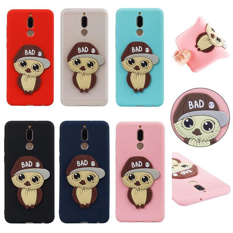 Cute 3D Male Owl Patterned TPU Phone Case for Huawei Mate 10 Lite / Maimang 6 / nova 2i / Honor 9i (India) - Black-7
