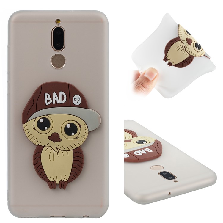 Cute 3D Male Owl Patterned TPU Back Case for Huawei Mate 10 Lite / Maimang 6 / nova 2i / Honor 9i (India) - White-1