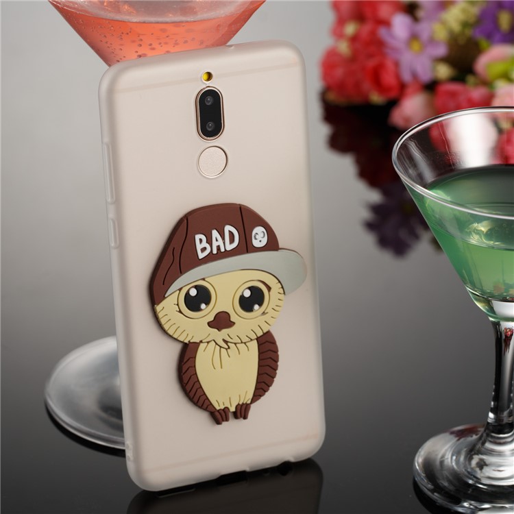 Cute 3D Male Owl Patterned TPU Back Case for Huawei Mate 10 Lite / Maimang 6 / nova 2i / Honor 9i (India) - White-4