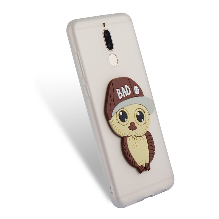 Cute 3D Male Owl Patterned TPU Back Case for Huawei Mate 10 Lite / Maimang 6 / nova 2i / Honor 9i (India) - White-6