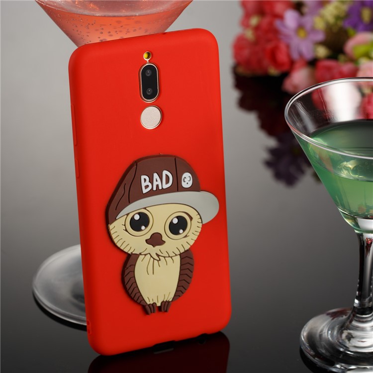For Huawei Mate 10 Lite / Maimang 6 / nova 2i / Honor 9i (India) Cute 3D Male Owl Patterned TPU Flexible Case - Red-4