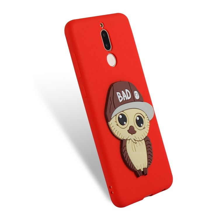 For Huawei Mate 10 Lite / Maimang 6 / nova 2i / Honor 9i (India) Cute 3D Male Owl Patterned TPU Flexible Case - Red-6