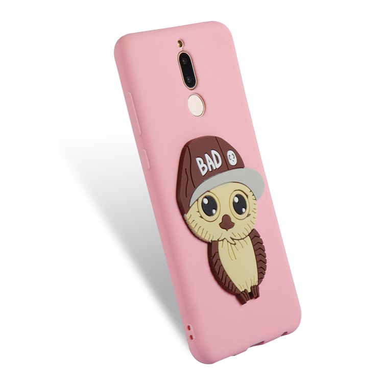 Cute 3D Male Owl Patterned TPU Mobile Cover for Huawei Mate 10 Lite / Maimang 6 / nova 2i / Honor 9i (India) - Pink-6