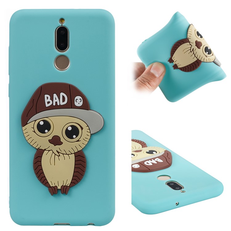 Cute 3D Male Owl Patterned TPU Phone Shell for Huawei Mate 10 Lite / Maimang 6 / nova 2i / Honor 9i (India) - Baby Blue-1