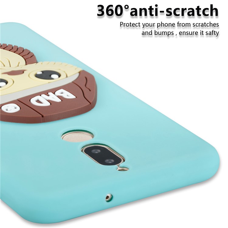 Cute 3D Male Owl Patterned TPU Phone Shell for Huawei Mate 10 Lite / Maimang 6 / nova 2i / Honor 9i (India) - Baby Blue-2