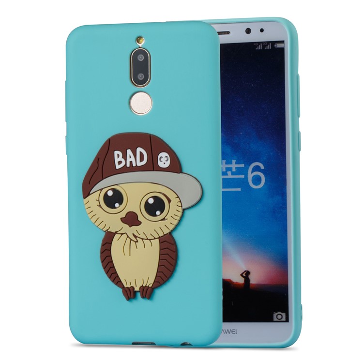 Cute 3D Male Owl Patterned TPU Phone Shell for Huawei Mate 10 Lite / Maimang 6 / nova 2i / Honor 9i (India) - Baby Blue-5