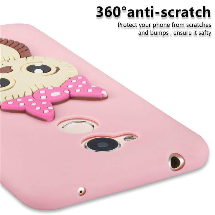 Cute 3D Female Owl Pattern TPU Case Cover for Huawei Honor 6A / Honor 5C pro - Pink-2