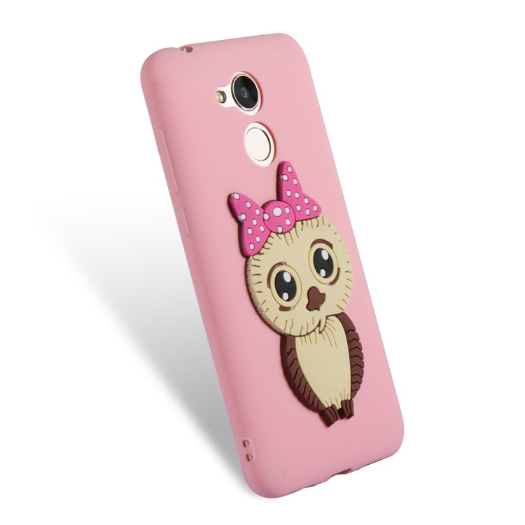 Cute 3D Female Owl Pattern TPU Case Cover for Huawei Honor 6A / Honor 5C pro - Pink-6