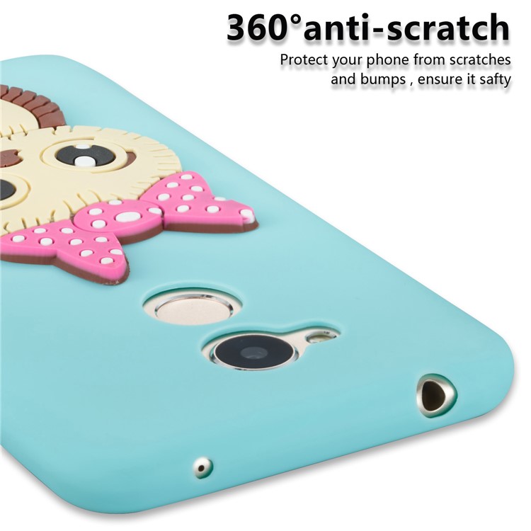 Cute 3D Female Owl Pattern TPU Phone Case for Huawei Honor 6A / Honor 5C pro - Baby Blue-2