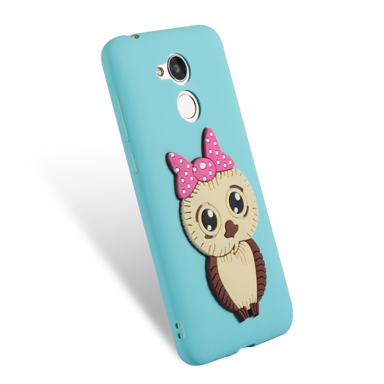 Cute 3D Female Owl Pattern TPU Phone Case for Huawei Honor 6A / Honor 5C pro - Baby Blue-6