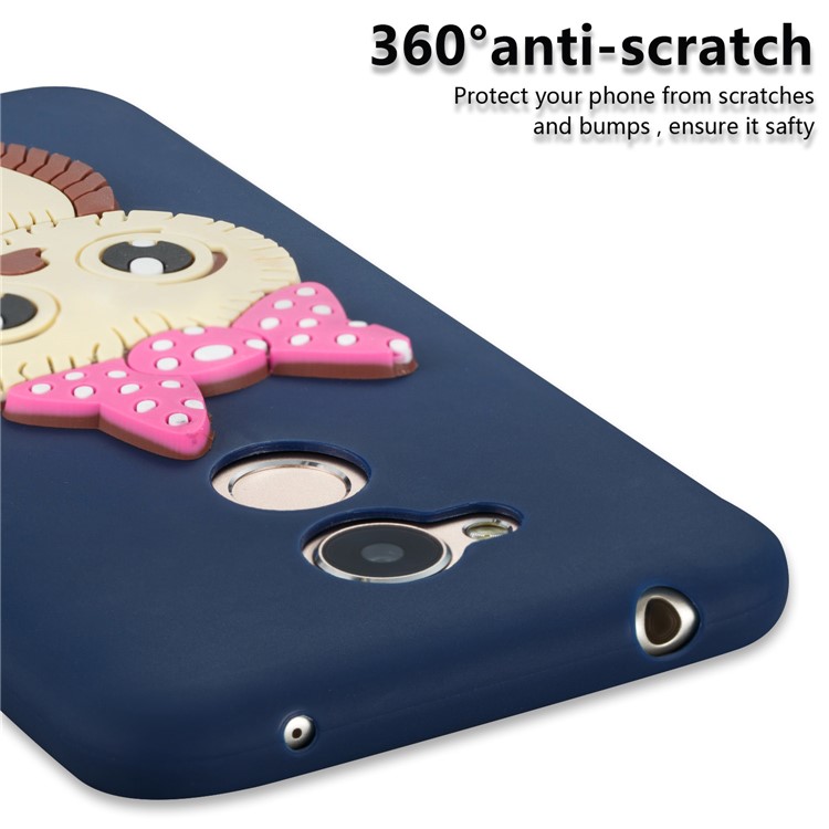 Cute 3D Female Owl Pattern TPU Mobile Casing for Huawei Honor 6A / Honor 5C pro - Dark Blue-2
