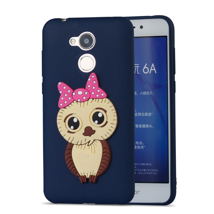 Cute 3D Female Owl Pattern TPU Mobile Casing for Huawei Honor 6A / Honor 5C pro - Dark Blue-5