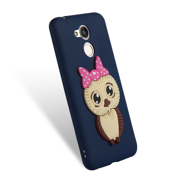Cute 3D Female Owl Pattern TPU Mobile Casing for Huawei Honor 6A / Honor 5C pro - Dark Blue-6