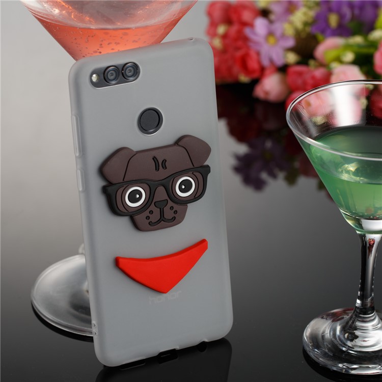 Cute 3D Puppy TPU Phone Cover for Huawei Honor 7X - White-2