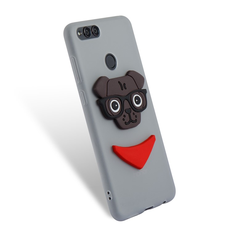 Cute 3D Puppy TPU Phone Cover for Huawei Honor 7X - White-4