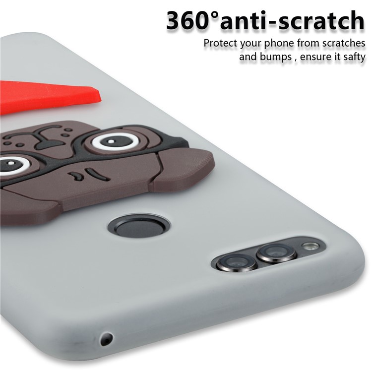 Cute 3D Puppy TPU Phone Cover for Huawei Honor 7X - White-5