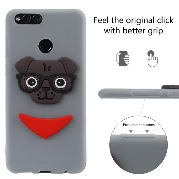 Cute 3D Puppy TPU Phone Cover for Huawei Honor 7X - White-6