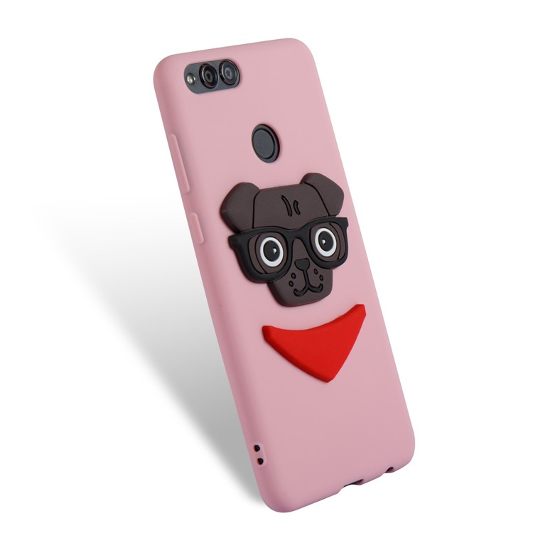 Cute 3D Puppy TPU Mobile Case for Huawei Honor 7X - Pink-4