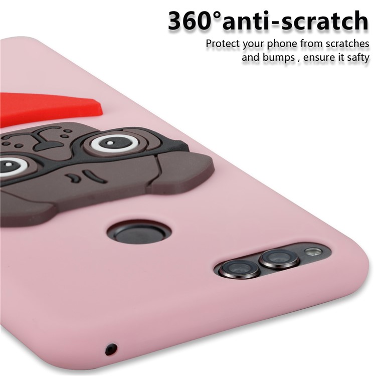 Cute 3D Puppy TPU Mobile Case for Huawei Honor 7X - Pink-5