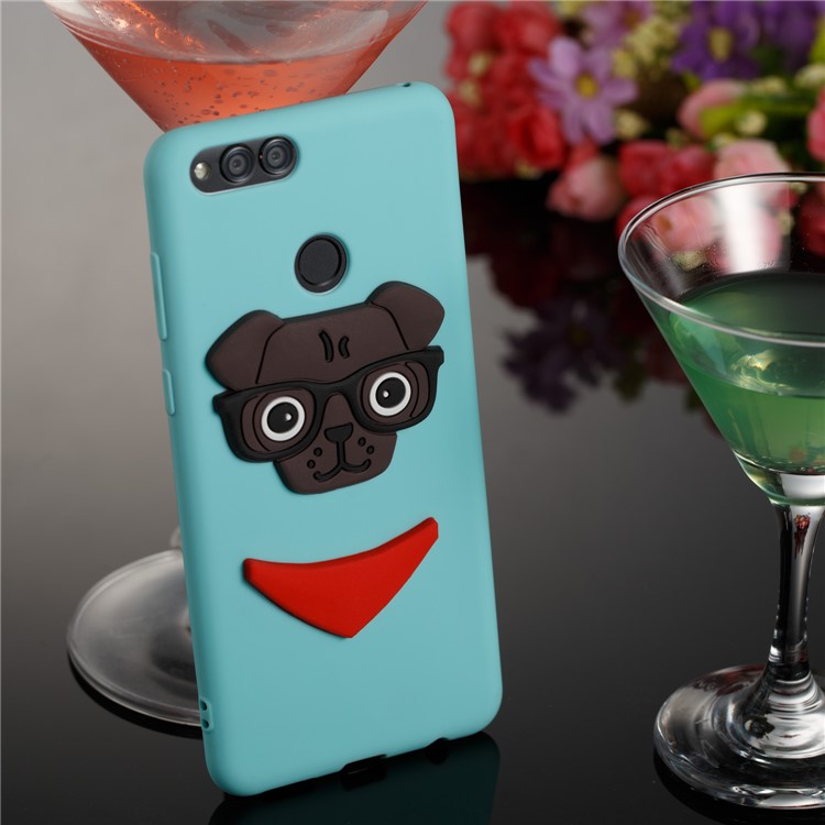 Cute 3D Puppy TPU Mobile Cover for Huawei Honor 7X - Baby Blue-2