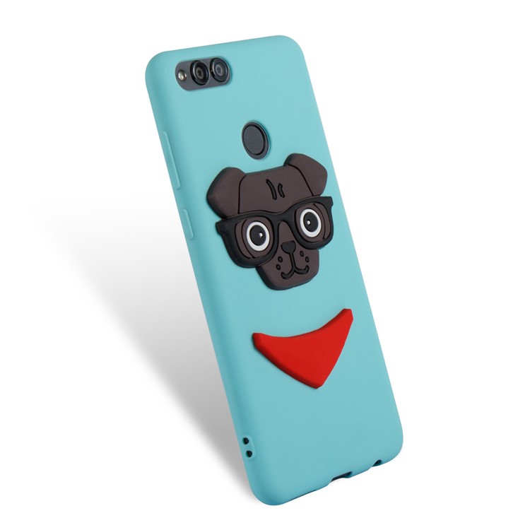 Cute 3D Puppy TPU Mobile Cover for Huawei Honor 7X - Baby Blue-4