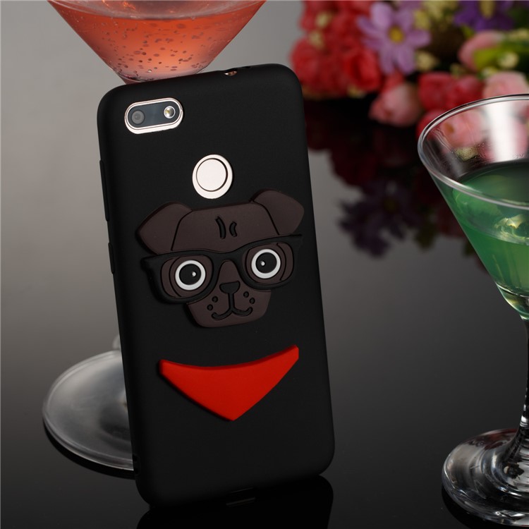 Lovely 3D Dog Pattern TPU Case for Huawei P9 lite mini/Y6 Pro (2017)/Enjoy 7 - Black-4