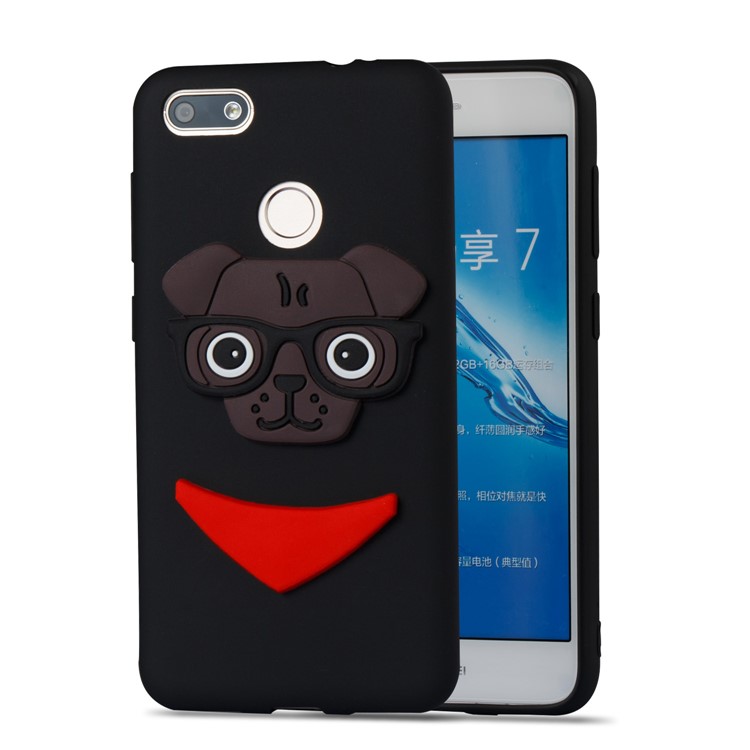 Lovely 3D Dog Pattern TPU Case for Huawei P9 lite mini/Y6 Pro (2017)/Enjoy 7 - Black-5