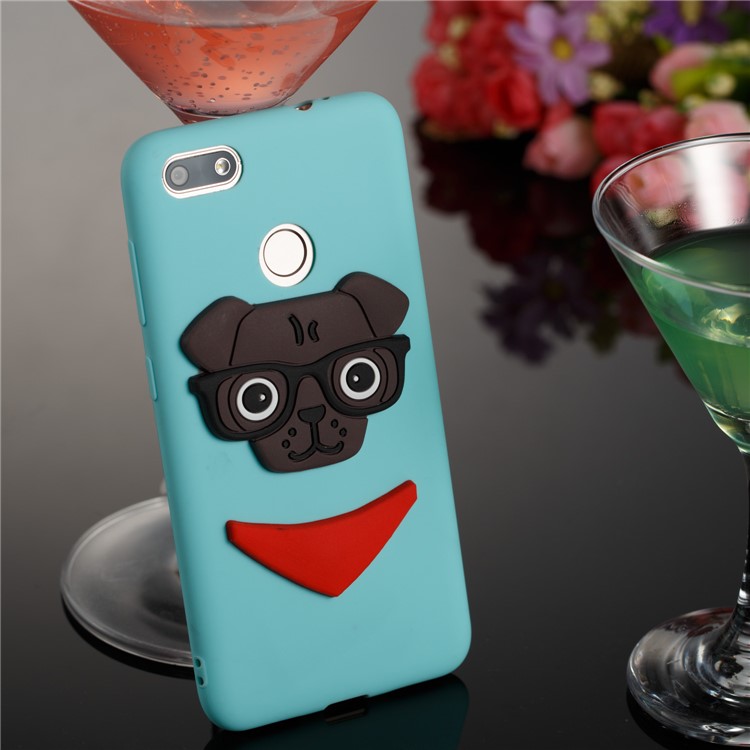 Lovely 3D Dog Pattern TPU Mobile Cover Shell for Huawei P9 lite mini/Y6 Pro (2017)/Enjoy 7 - Baby Blue-7