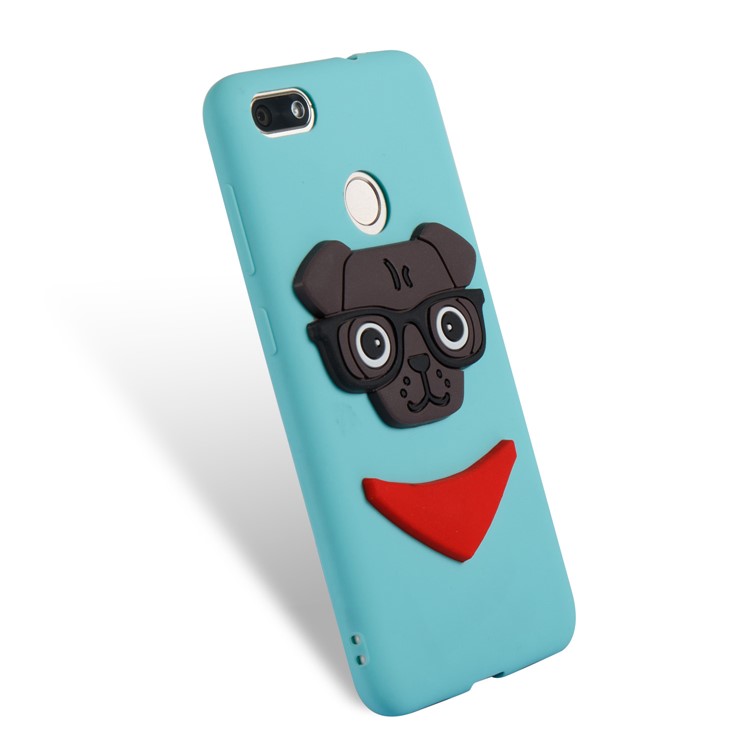 Lovely 3D Dog Pattern TPU Mobile Cover Shell for Huawei P9 lite mini/Y6 Pro (2017)/Enjoy 7 - Baby Blue-11